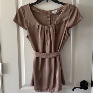 H&M pleat neck belted top - size 8